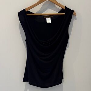 Fenn Wright Manson Elegant Black Cowl Neck Blouse